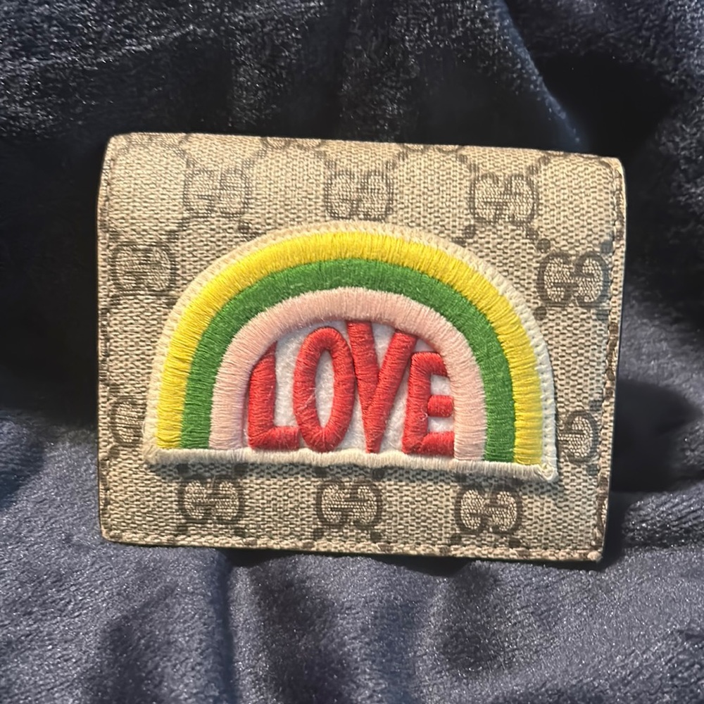 Gucci “Love” Coated Canvas Wallet